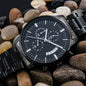 Customizable Engraved Black Chronograph Watch - A Timeless Gift for Him