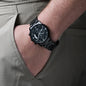 Customizable Engraved Black Chronograph Watch - A Timeless Gift for Him