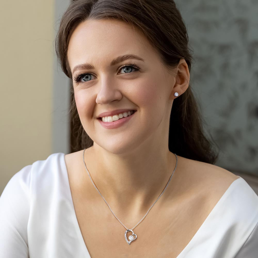Wife Forever Love Necklace Ear Ring Set - Timeless Love Set