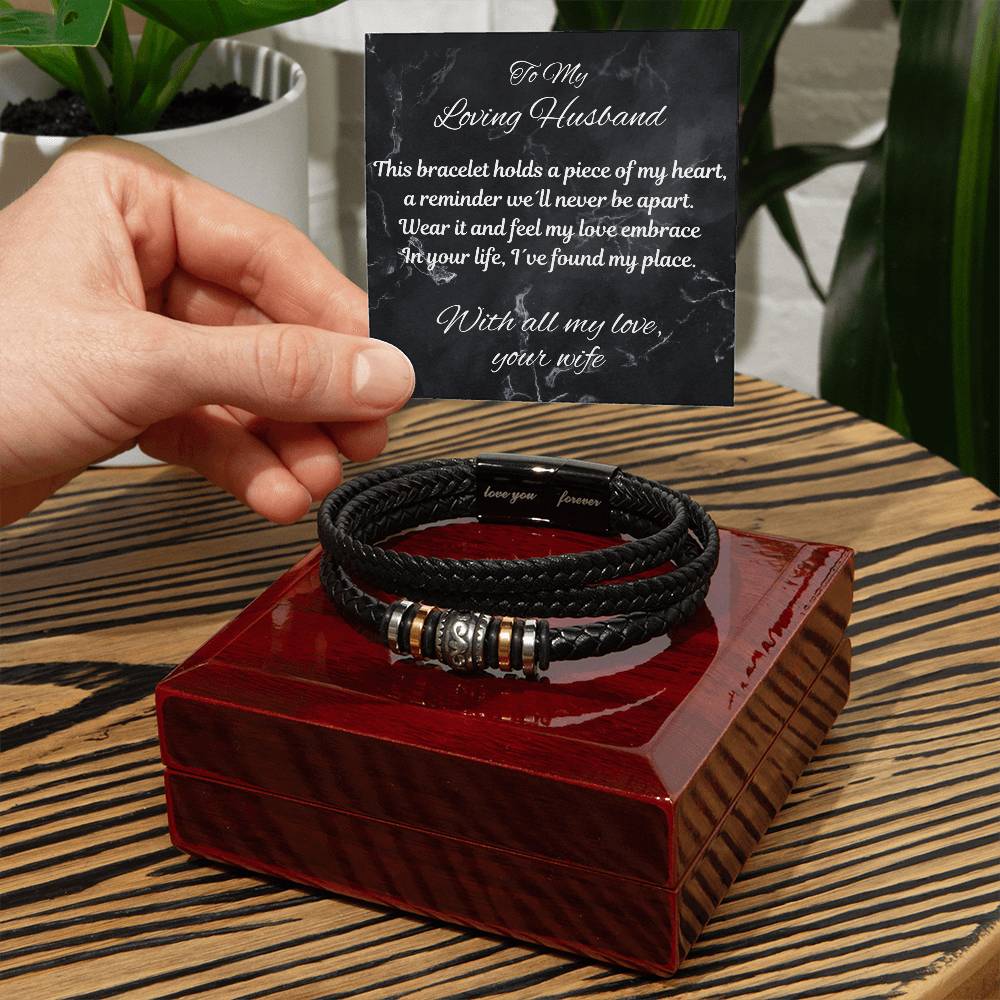 For My Husband 'Love You Forever' Engraved Bracelet - A Timeless Symbol of Love and Appreciation