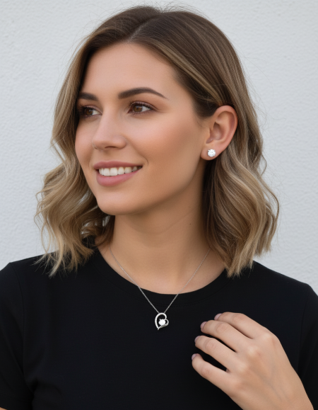 Forever Love Set • Timeless Necklace And Ear Ring