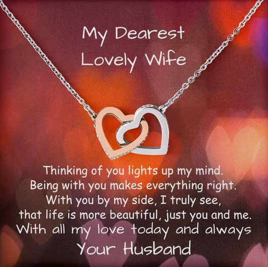 Interlocking Hearts Pendant For Wife - Symbol Of Endless Love 💖