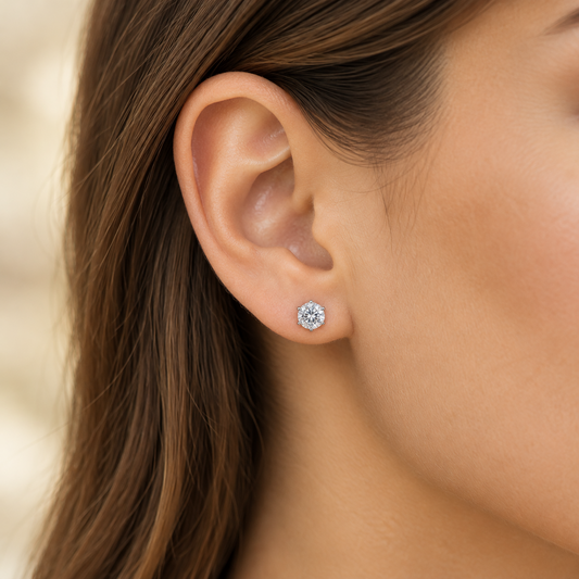 Classic Crystal Stud Earrings – 6 mm