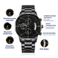 To My Love ⌚ Personalized Engraved Black Chronograph Watch