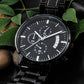 To My Love ⌚ Personalized Engraved Black Chronograph Watch