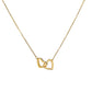 Interlocking Hearts Necklace, White Or Gold, A Romantic Gift For Your Girlfriend