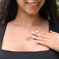 Interlocking Hearts Necklace, White Or Gold, A Romantic Gift For Your Girlfriend