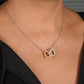 Interlocking Hearts Necklace, White Or Gold, A Romantic Gift For Your Girlfriend