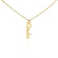 Engraved Vertical Name Necklace – From Mom or Dad to Daughter