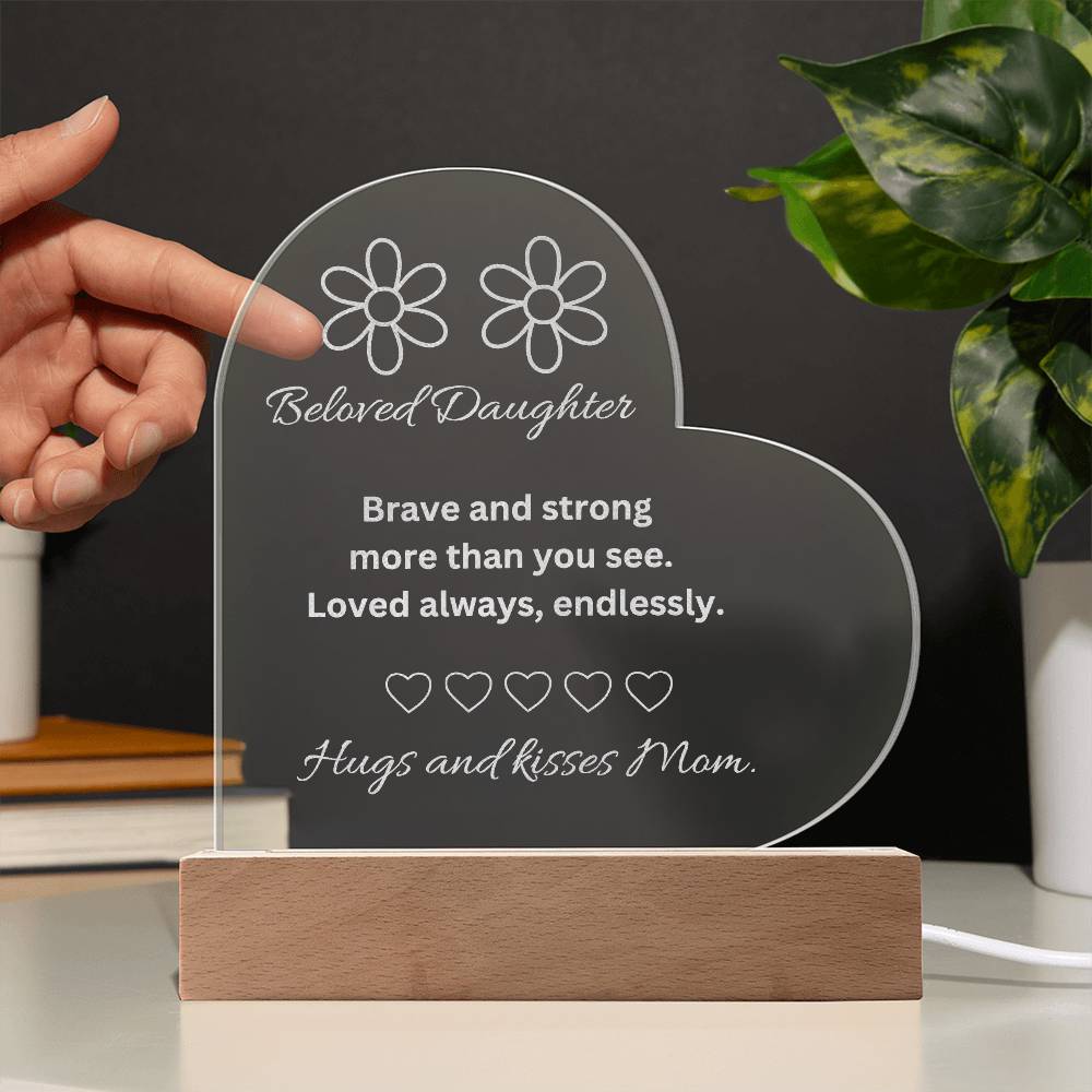 Elegant Engraved Acrylic Plaque - Perfect Gift for your daughter