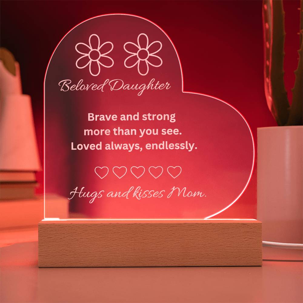 Elegant Engraved Acrylic Plaque - Perfect Gift for your daughter